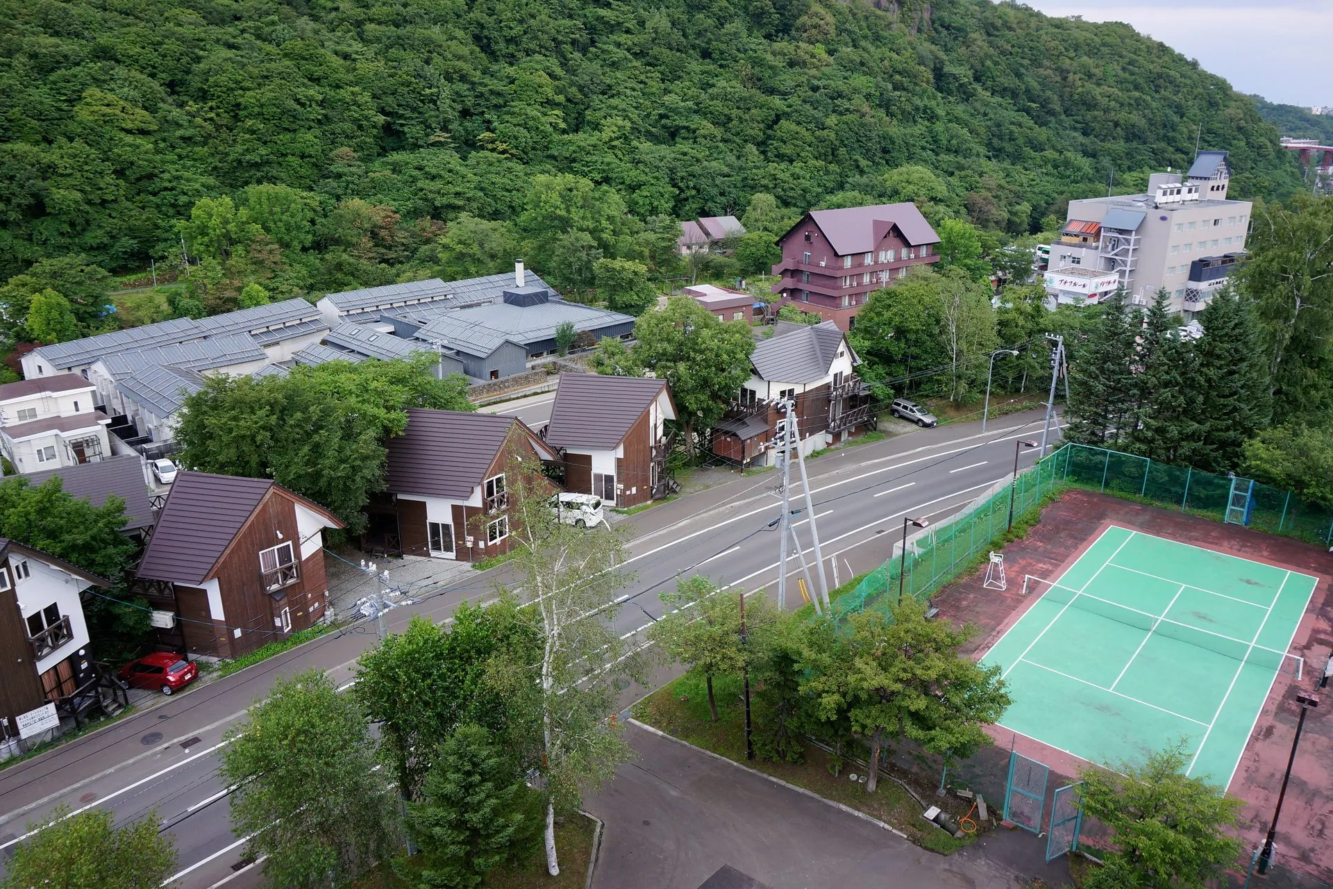 朝里川温泉の風景