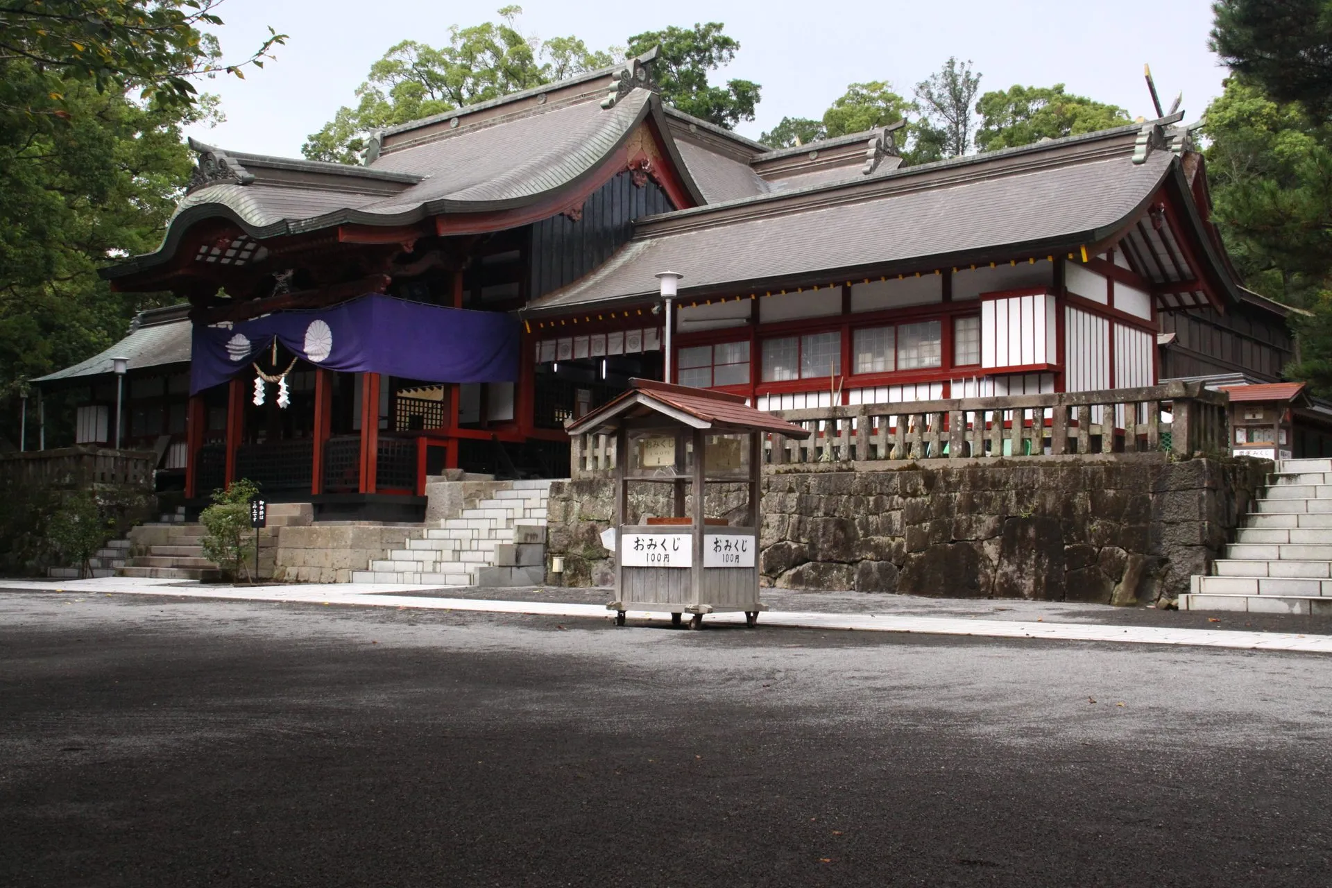 日当山温泉の風景