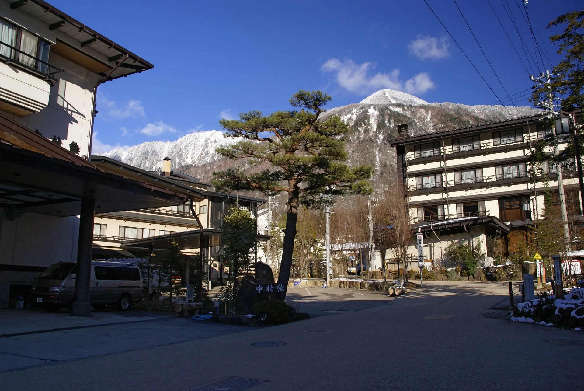 平湯温泉の風景