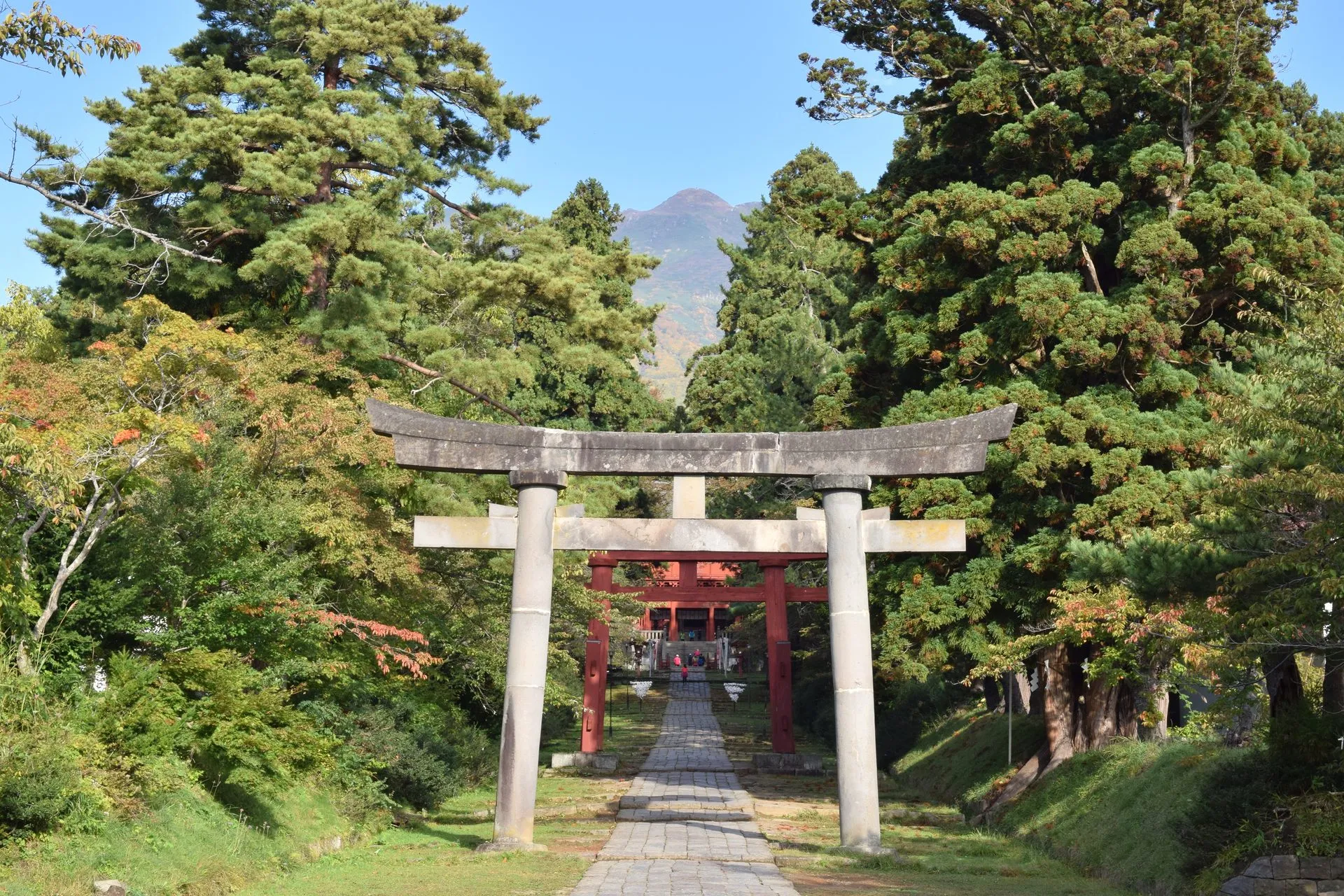 百沢温泉の風景