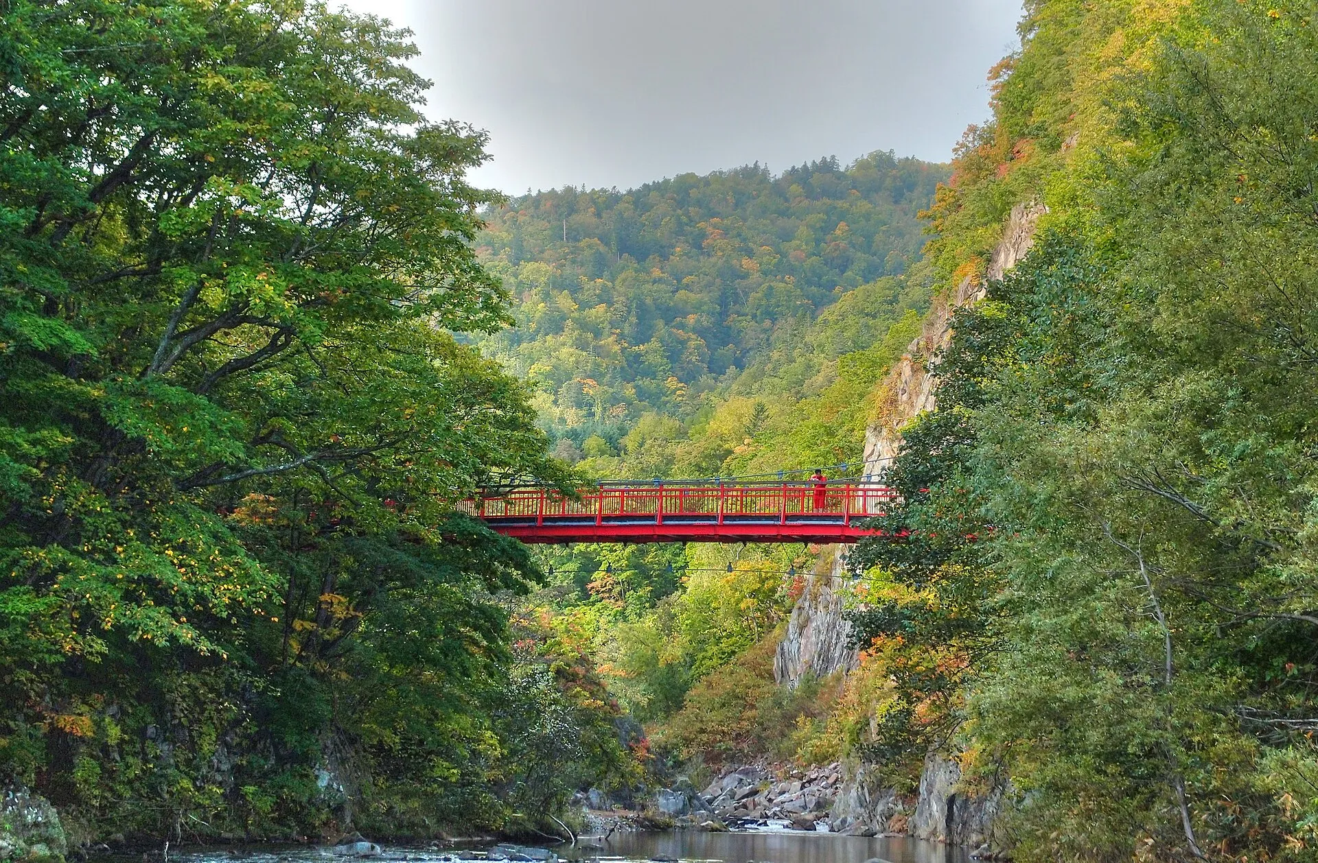定山渓温泉の風景