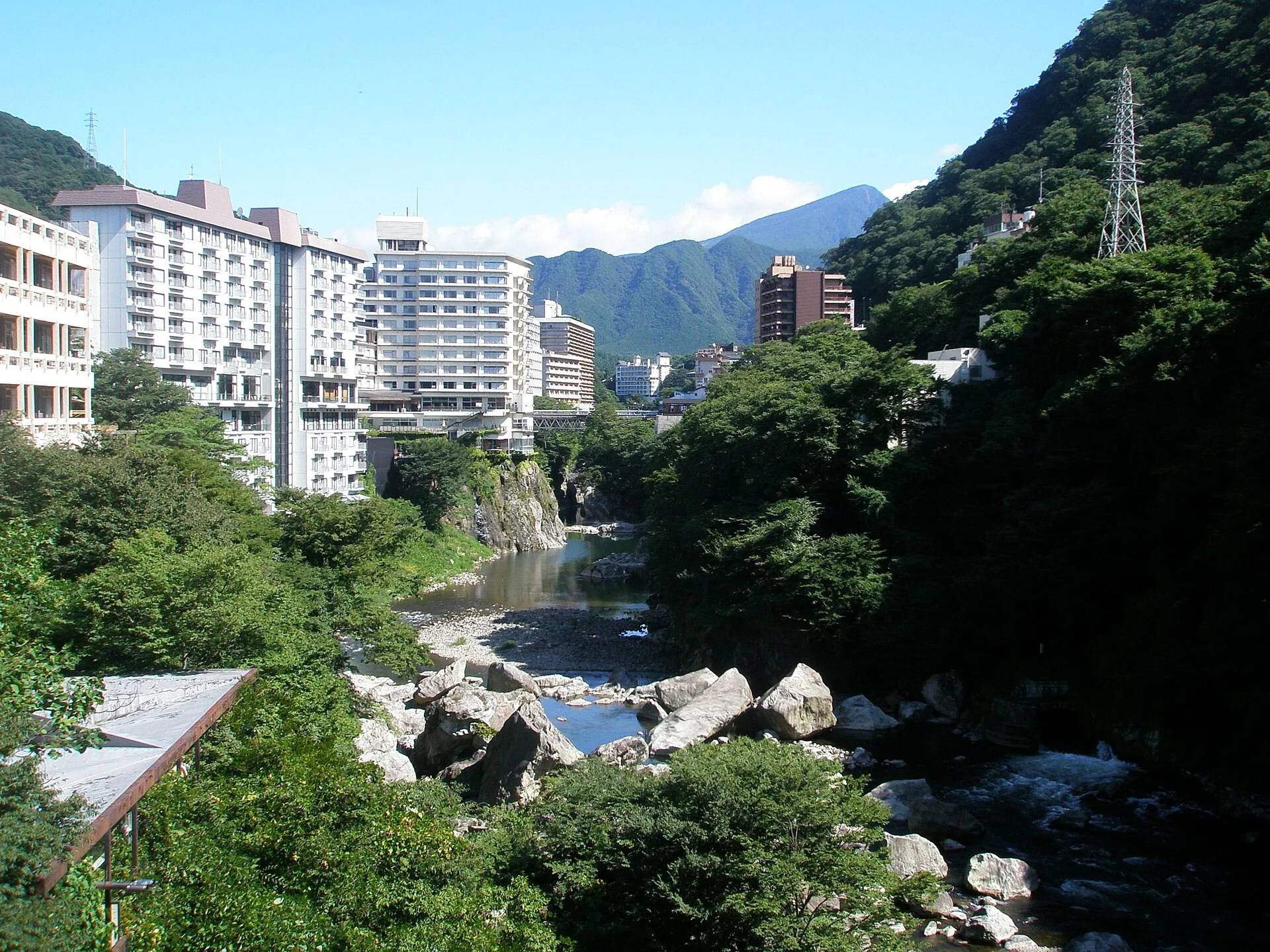 鬼怒川温泉の風景