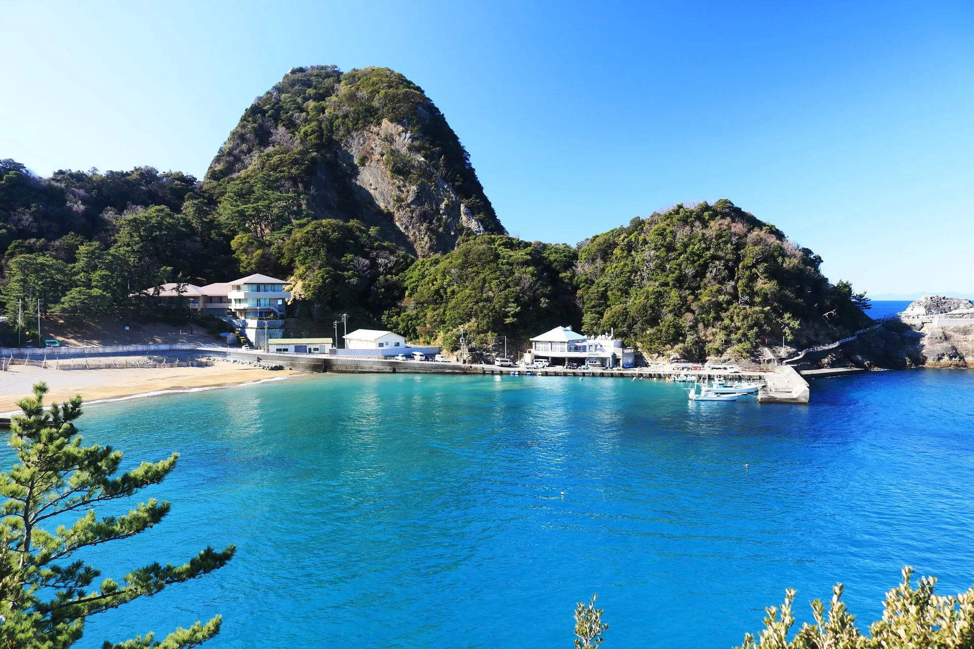 雲見温泉の風景