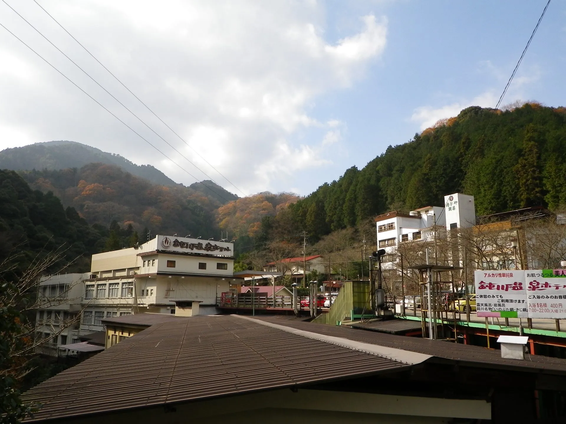 鈍川温泉の風景