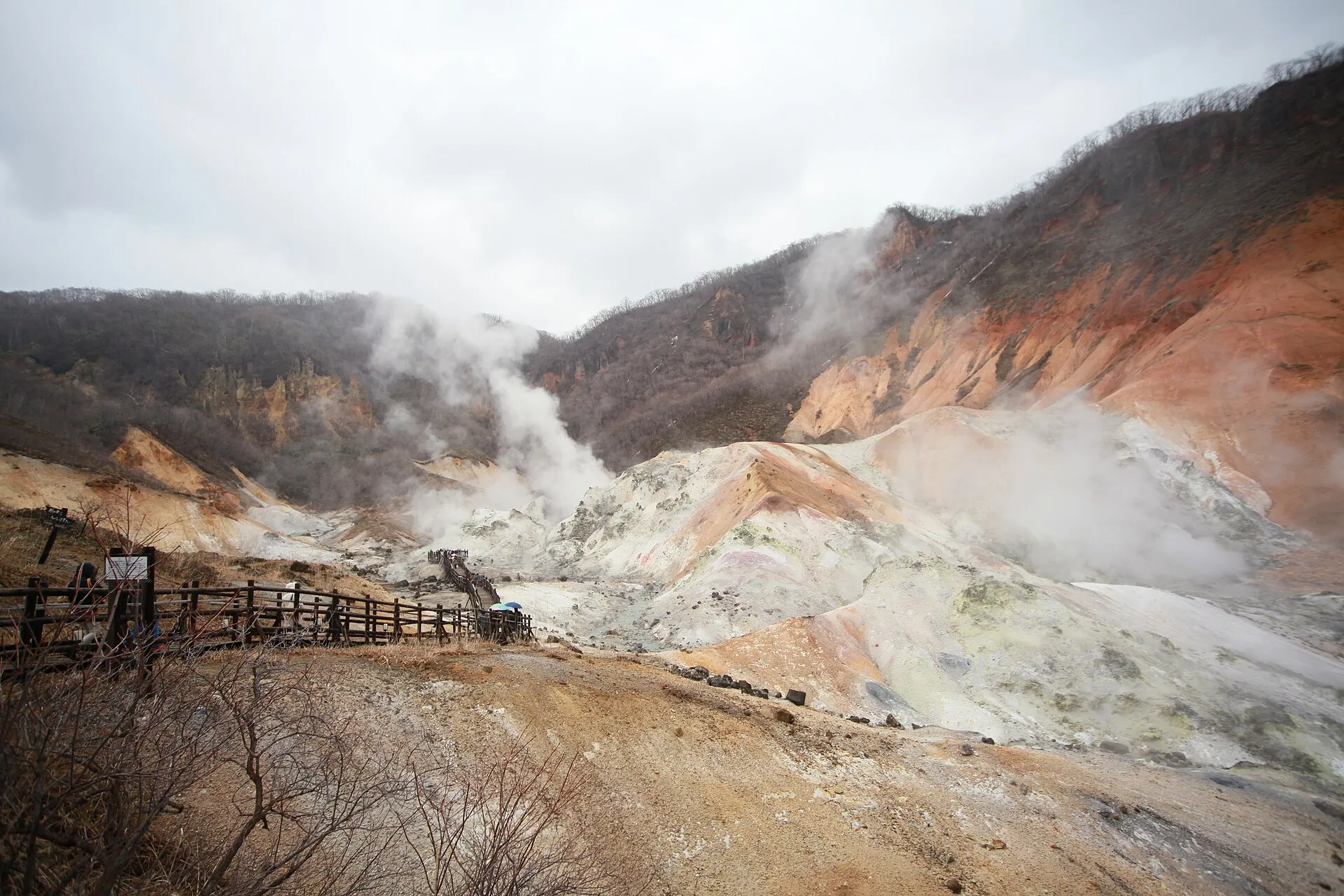 登別温泉の風景