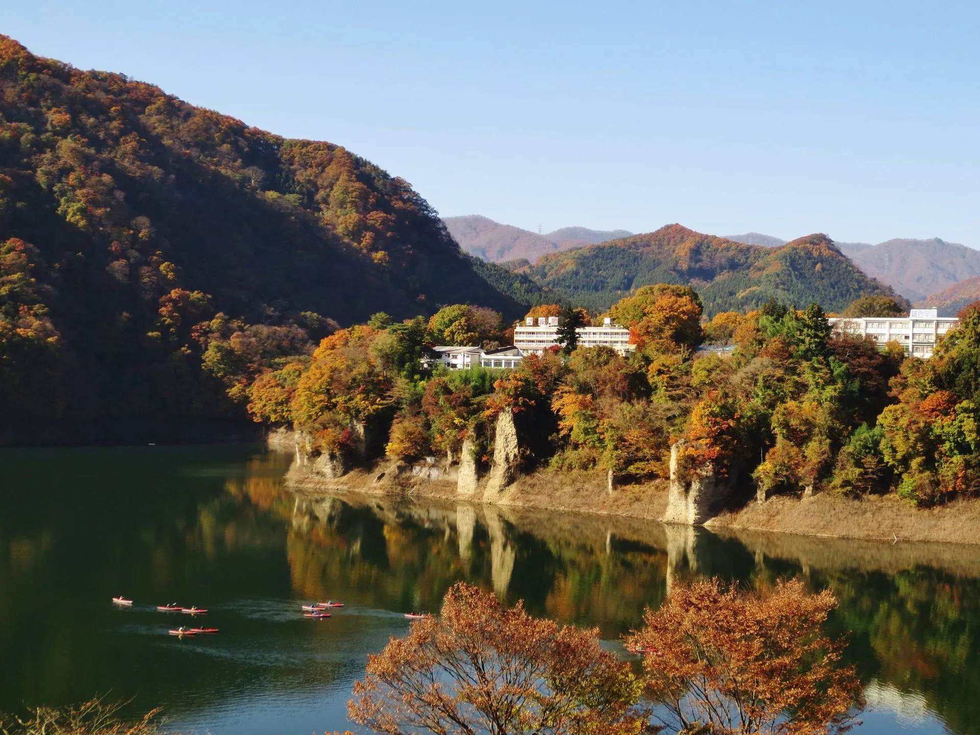 猿ヶ京温泉の風景