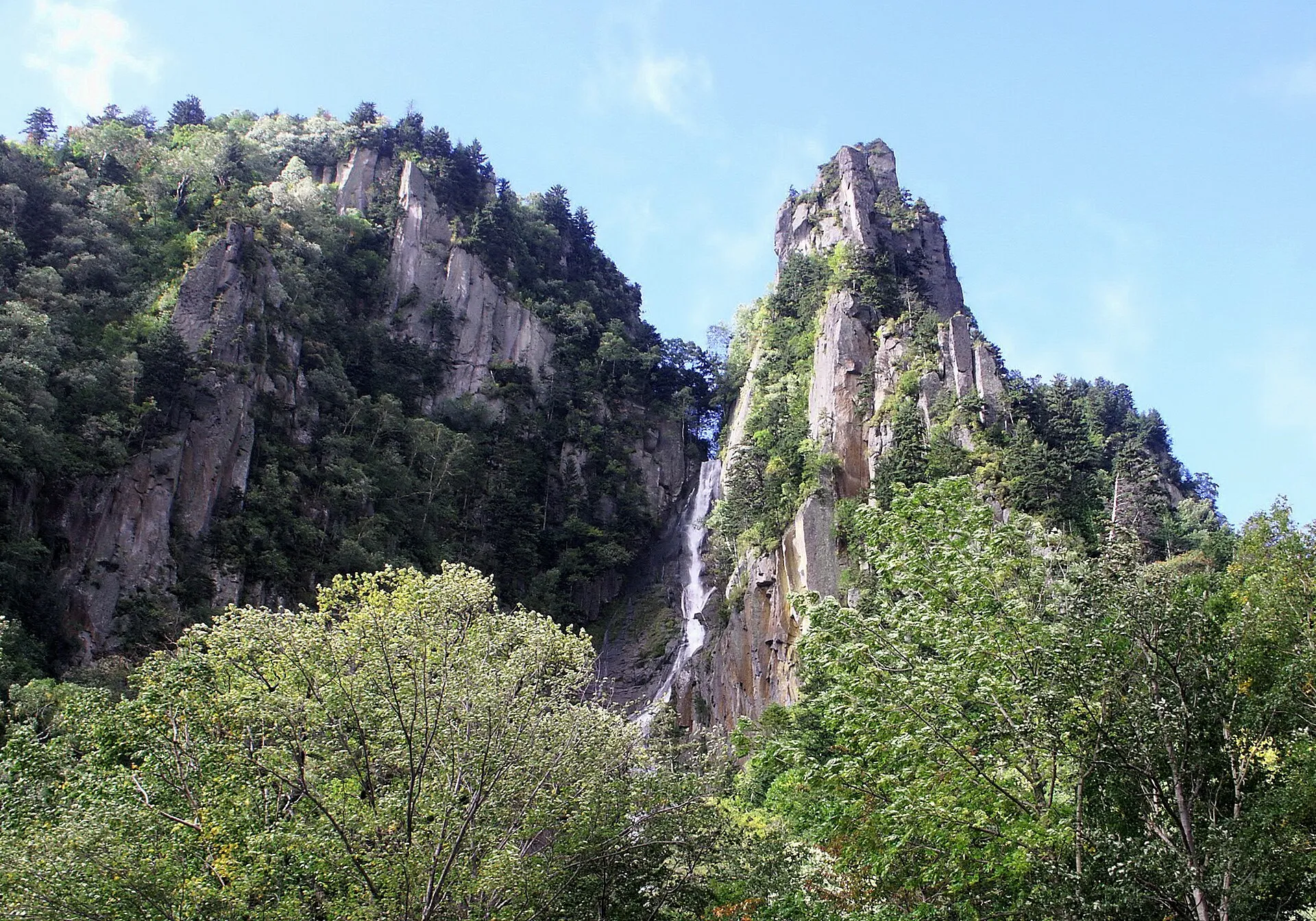 層雲峡温泉の風景