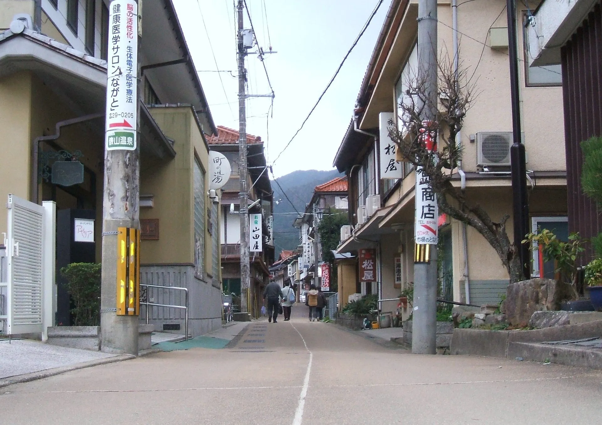 俵山温泉の風景