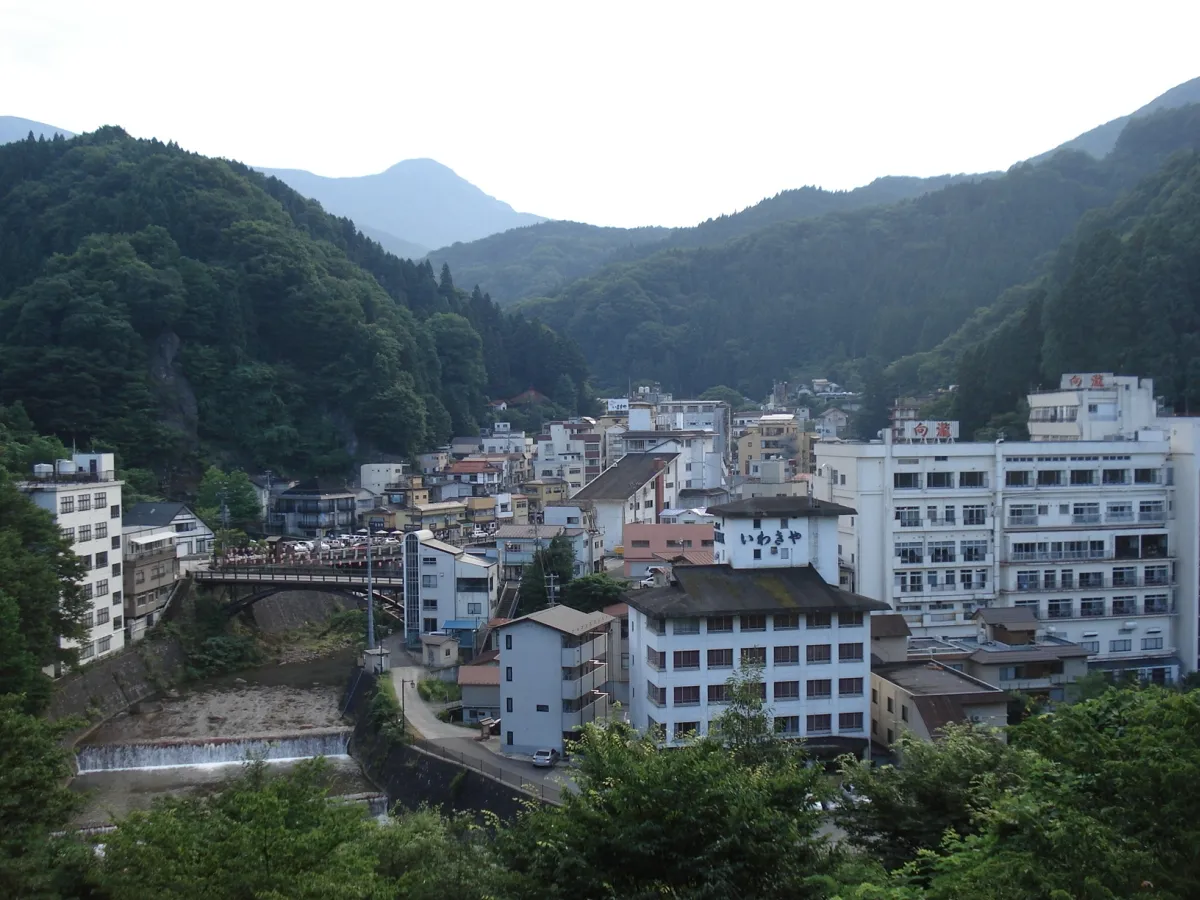 土湯温泉の風景