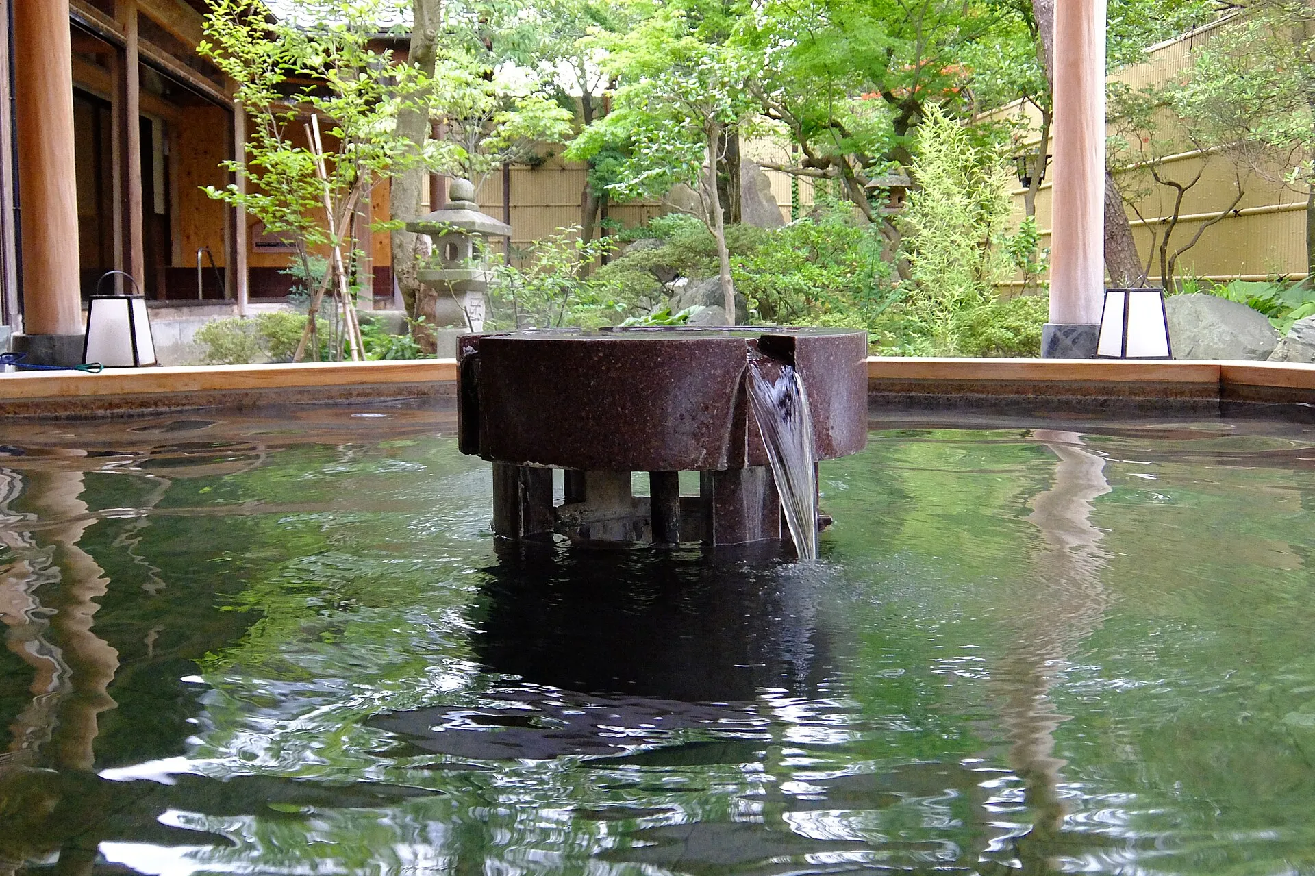 月岡温泉の風景