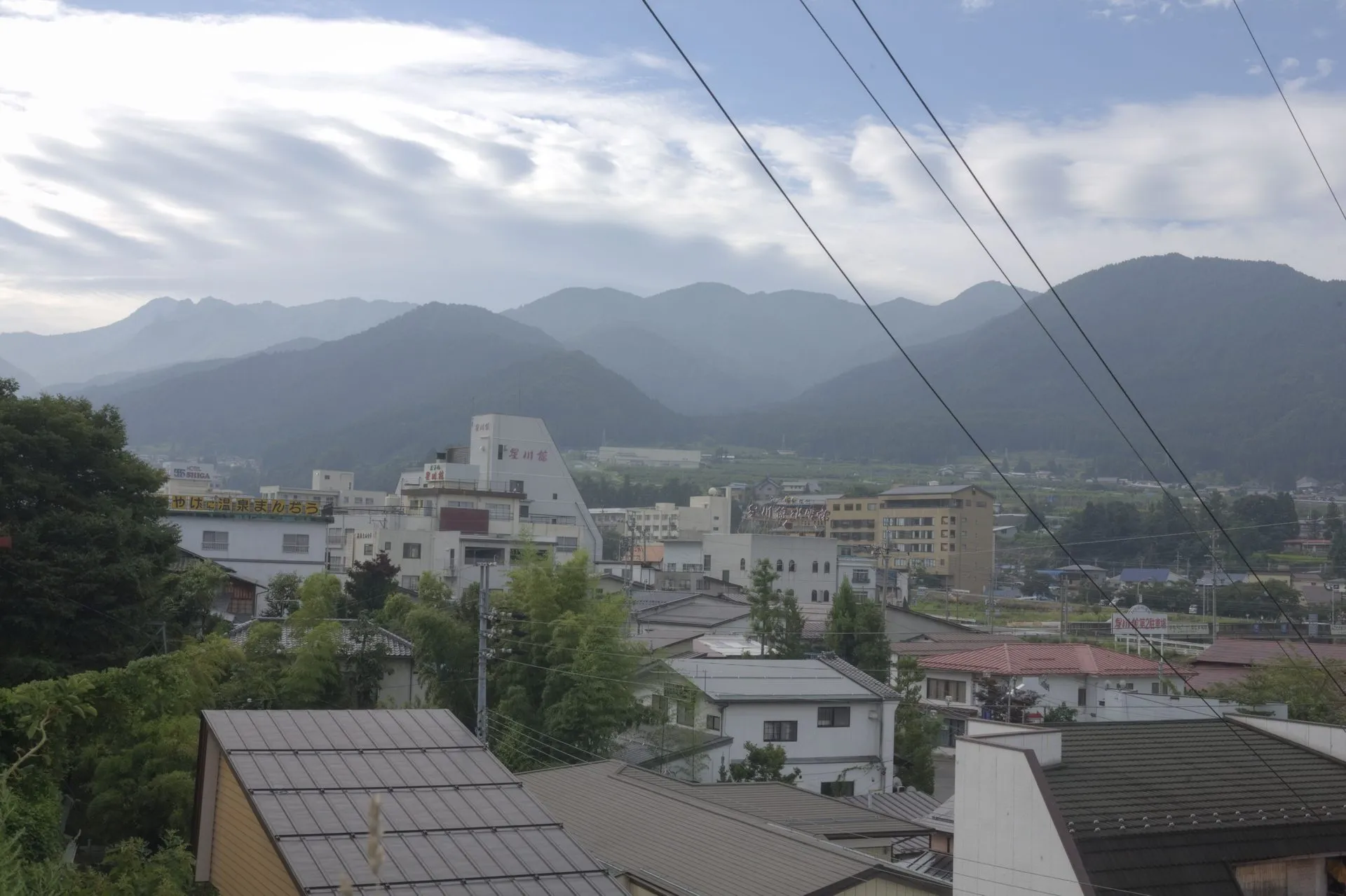 湯田中温泉の風景