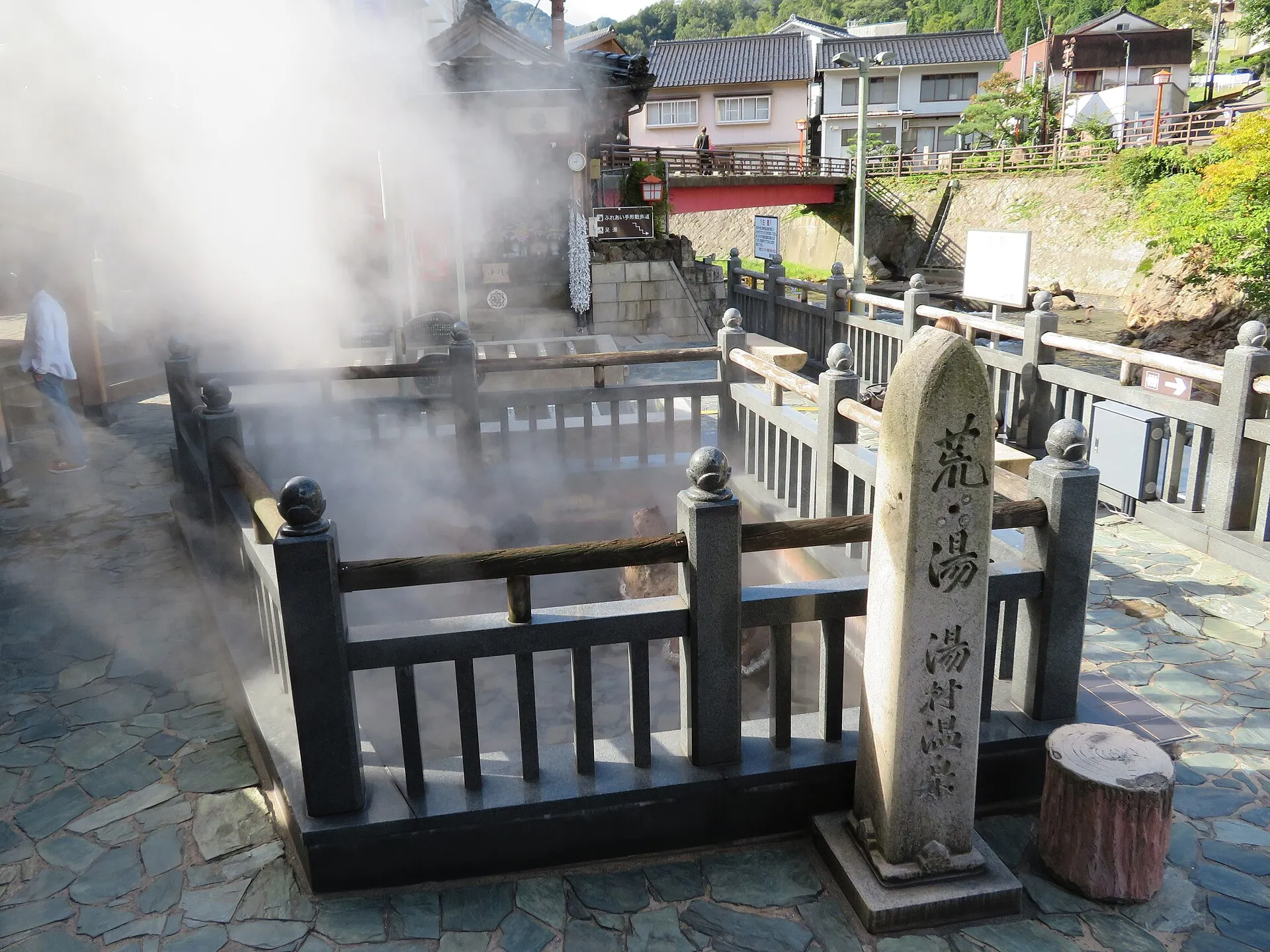 湯村温泉の風景